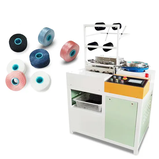 Máquina automática para hacer bobinas de hilo de plástico con pegamento inteligente