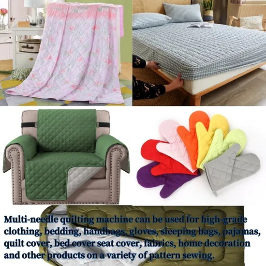 Máquina de acolchado de puntada de cadeneta automática computarizada con múltiples agujas, máquina de coser y bordar con múltiples agujas, repuestos
